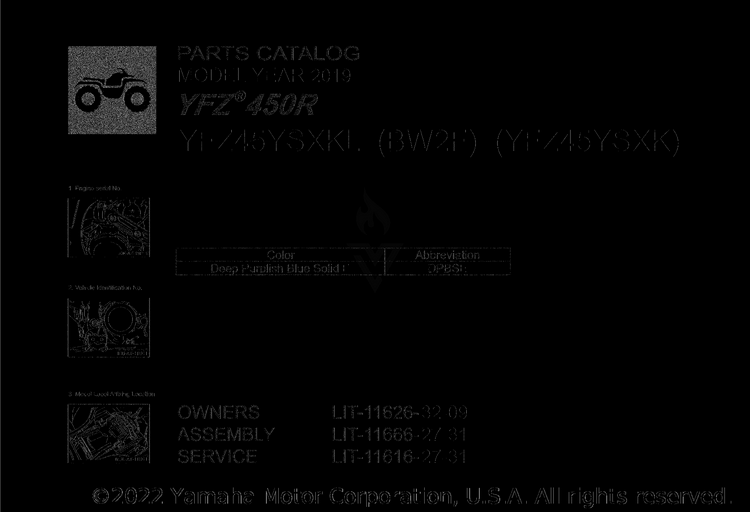 1 Title Page YFZ450R - YFZ45YSXKL - 2019 Schematic