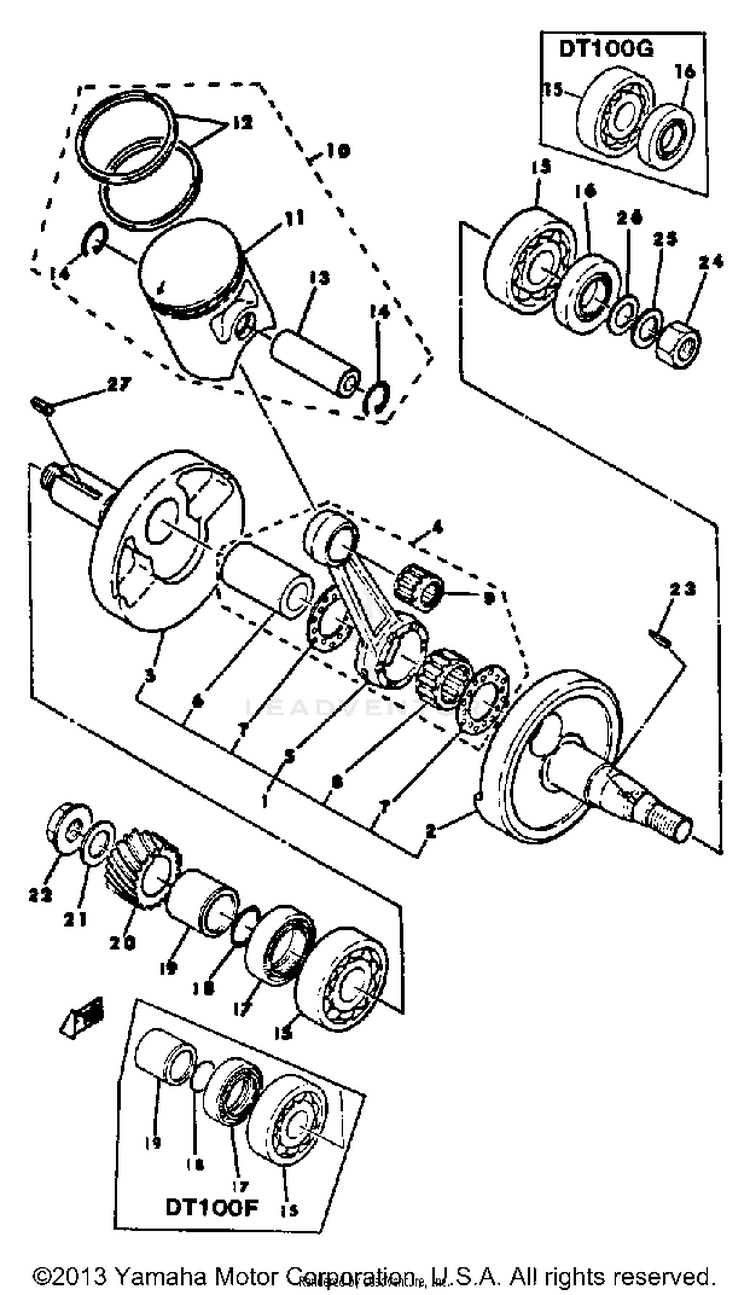 Crankshaft Piston Schematic