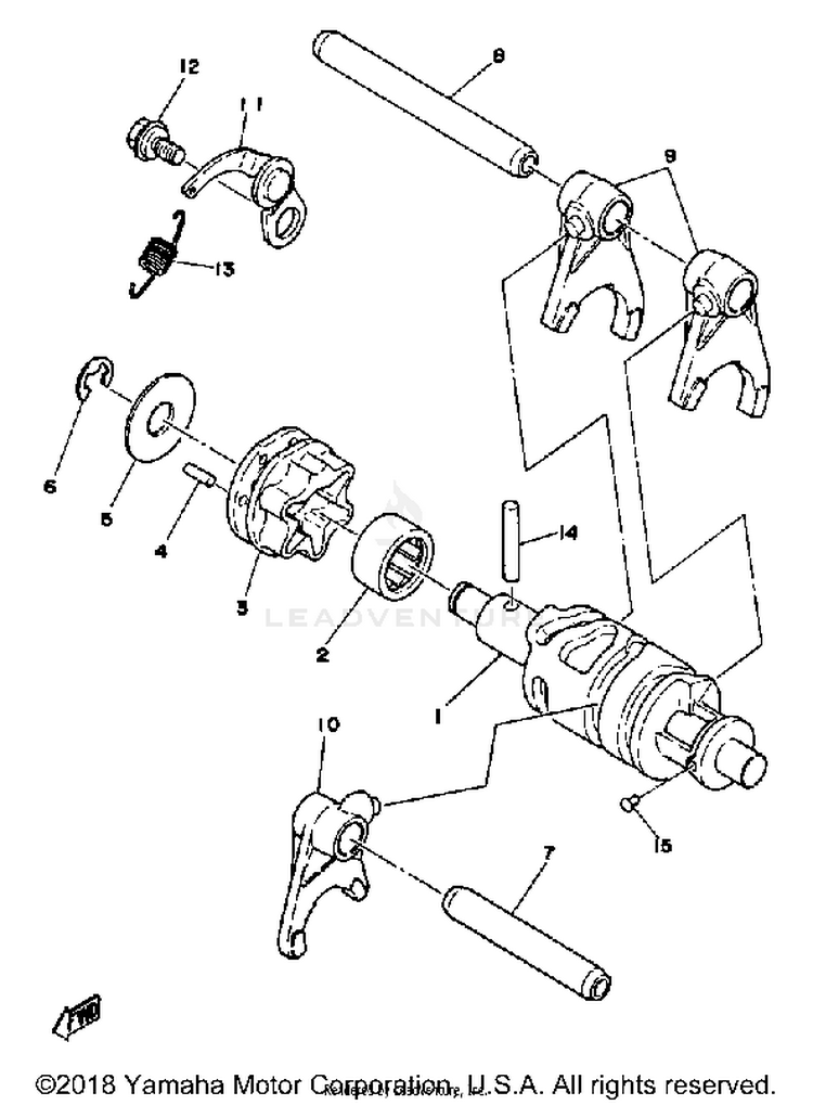 Shift Cam Fork Schematic