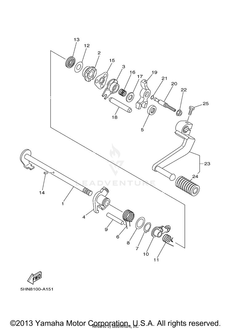 Shift Shaft Schematic
