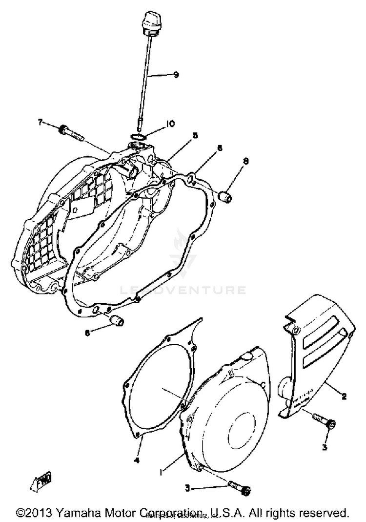 Crankcase Cover Yz400c Schematic