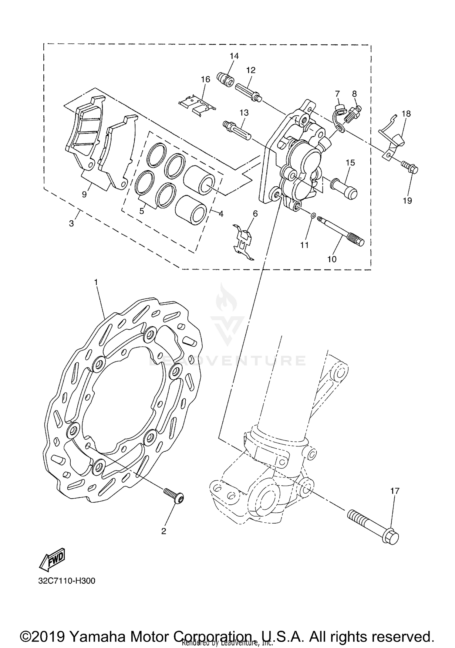 FRONT BRAKE CALIPER