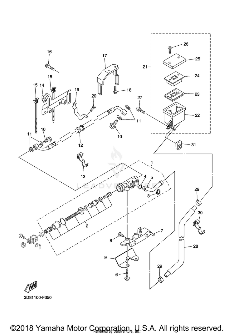 Rear Master Cylinder Schematic