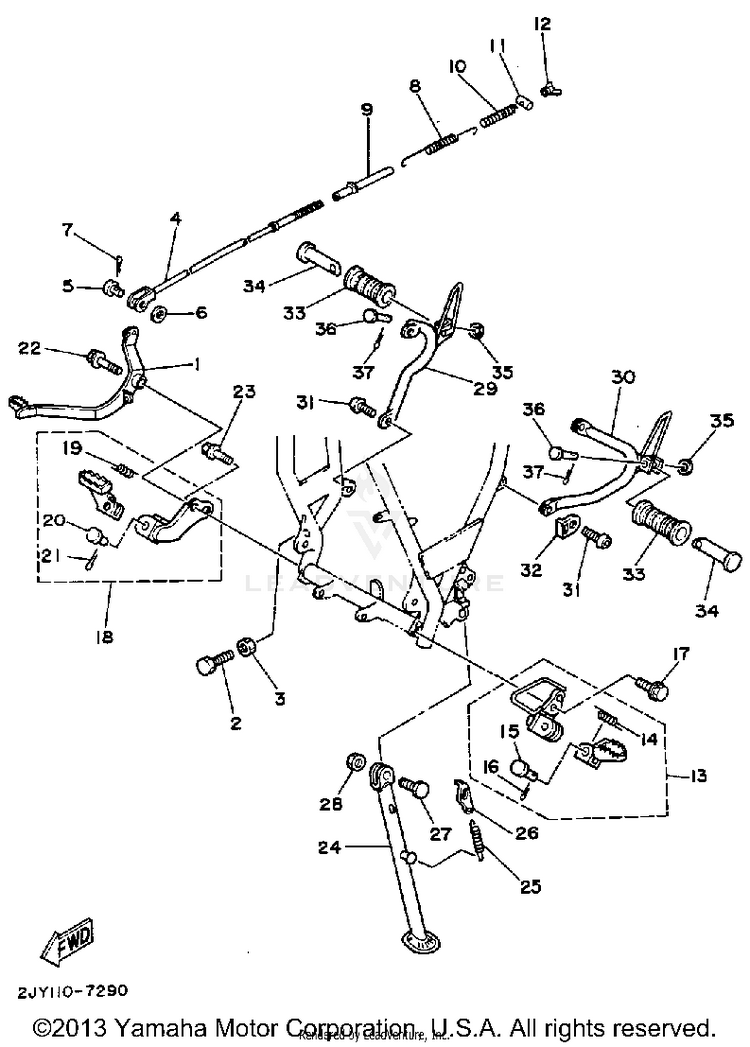 Stand Footrest Schematic