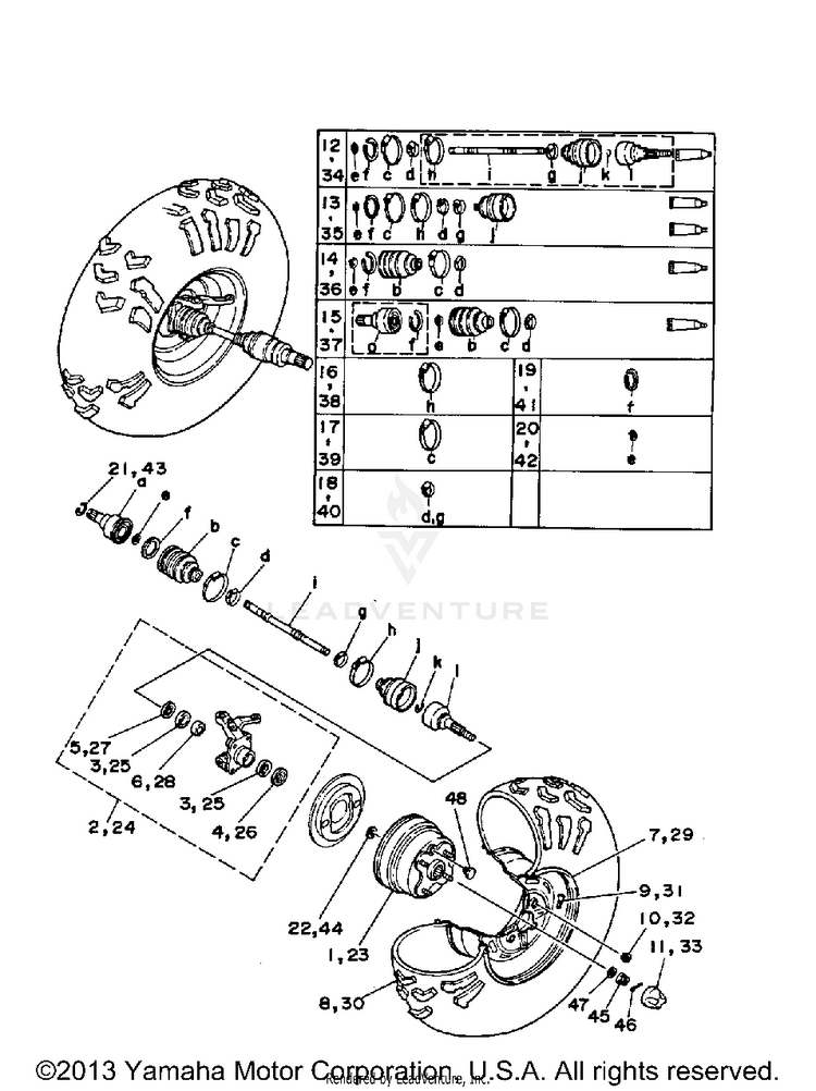 Front Wheel BIG BEAR - YFM350FWB_MNH - 1991 Schematic