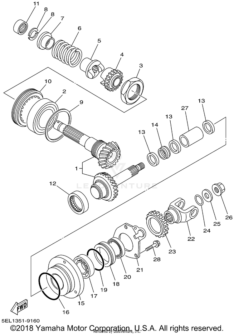 Middle Drive Gear Schematic