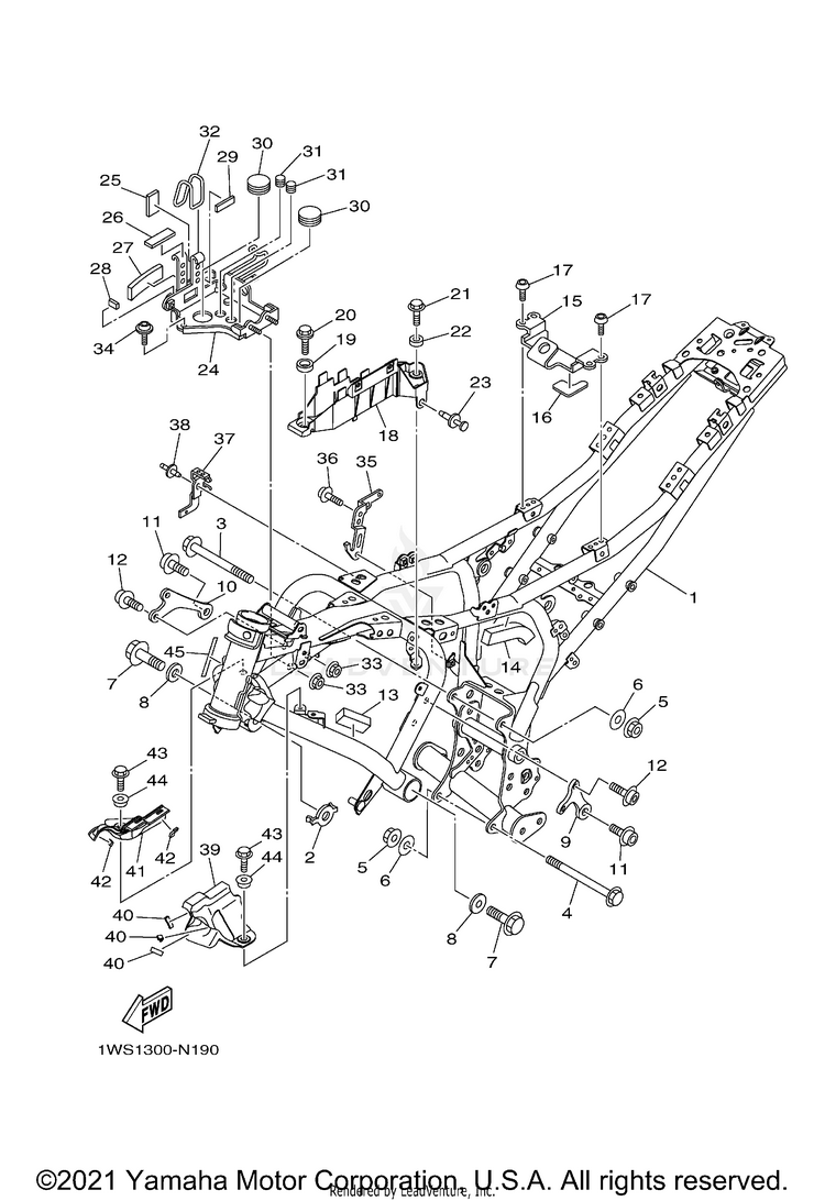 Frame FZ07 - FZ07FCGY - 2015 Schematic