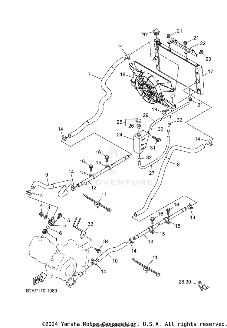 Radiator & Hose Schematic