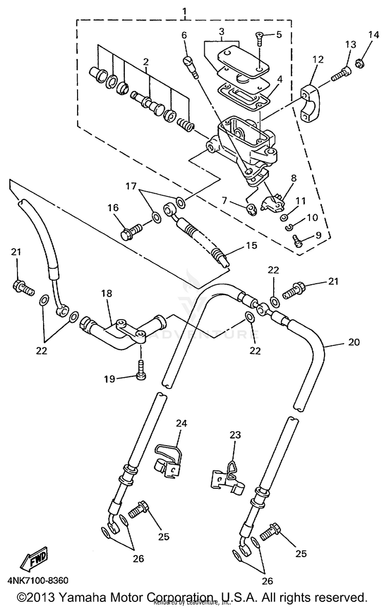 Front Master Cylinder Schematic