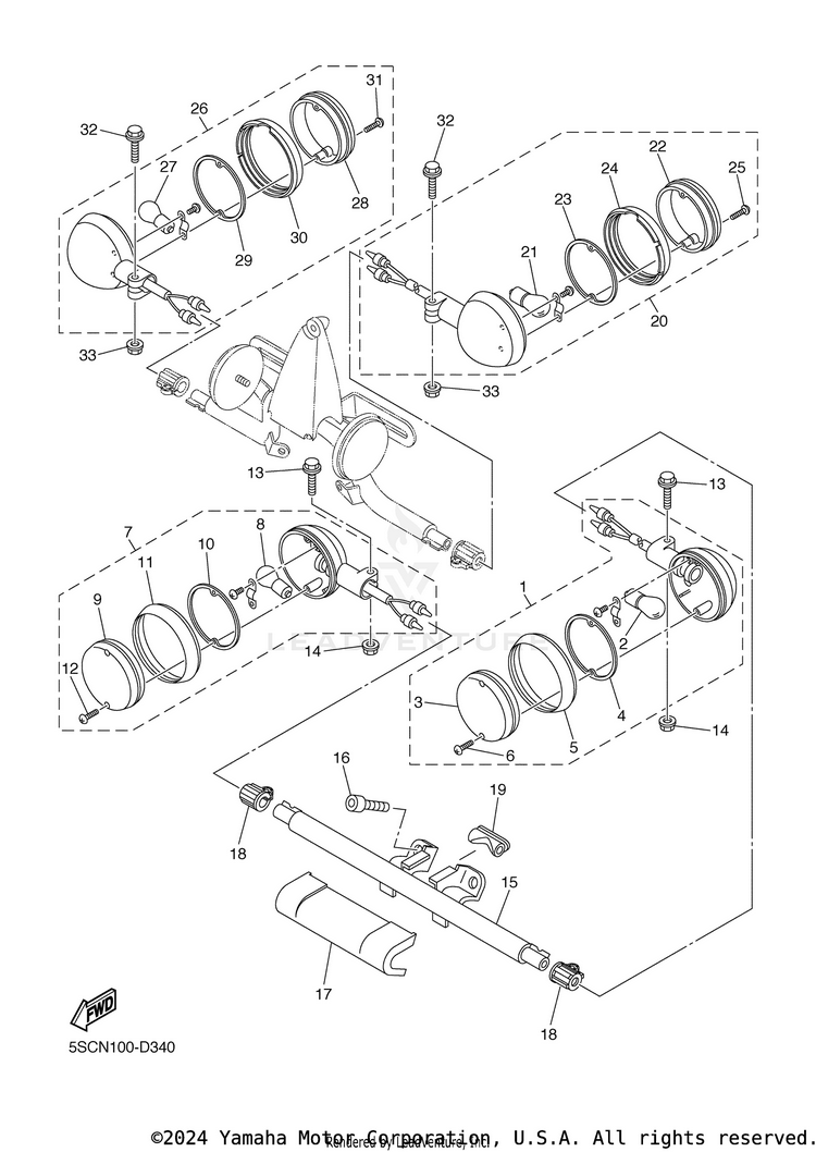 Flasher Light V STAR 650 SILVERADO - XVS65ATYCB - 2009 Schematic