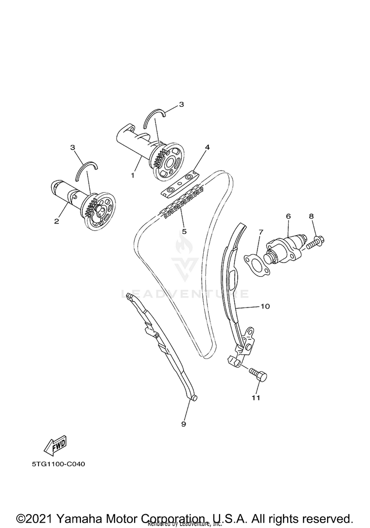 Camshaft Chain YFZ450 SPECIAL EDITI - YFZ450SPX - 2008 Schematic