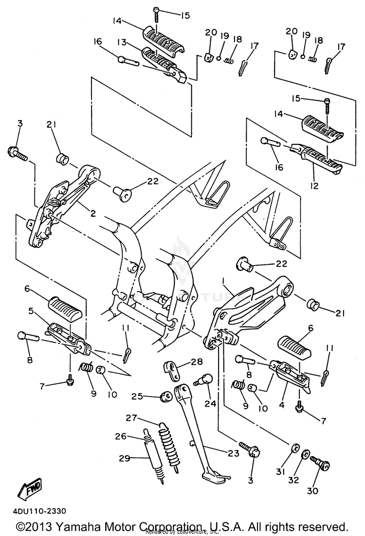 Stand Footrest Schematic