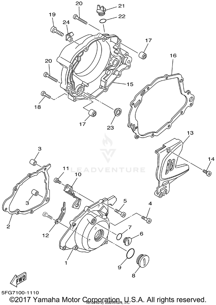 Crankcase Cover 1 Schematic