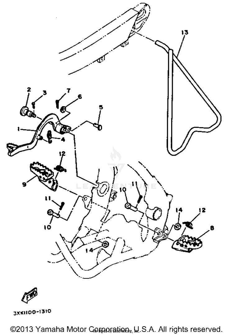 Stand Footrest Schematic