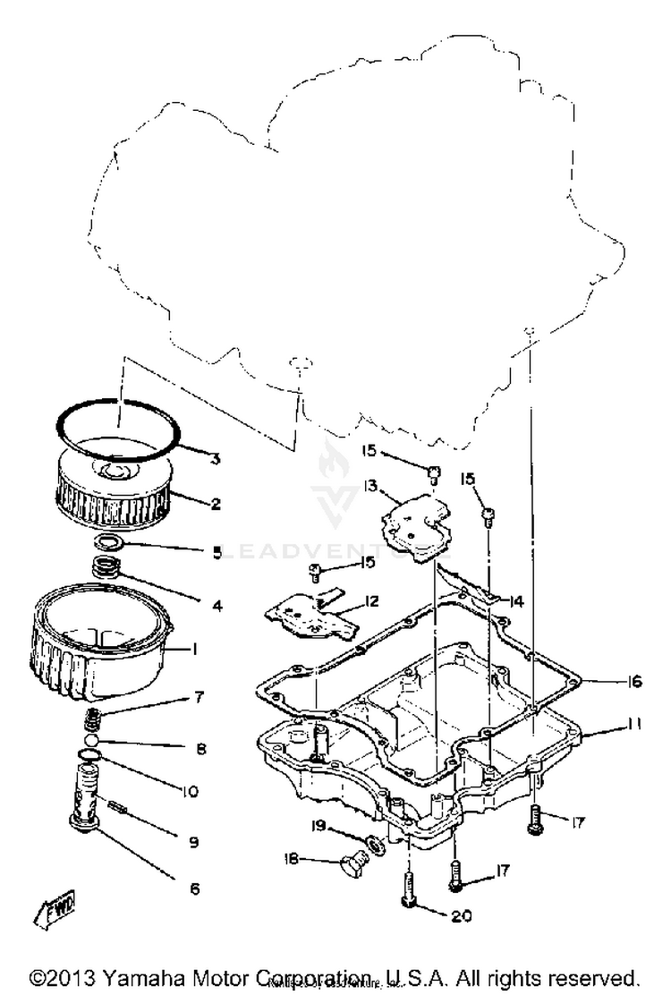 Oil Cleaner XS1100LH - 1981 Schematic