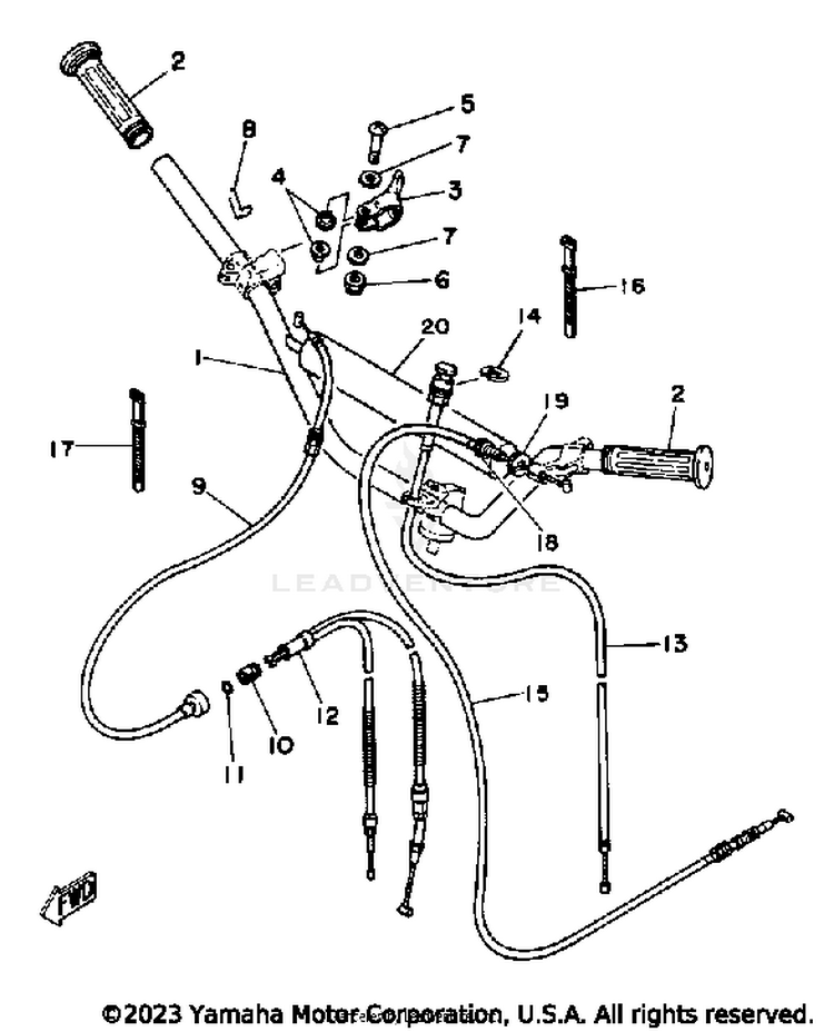 Handlebar - Cable Yt125h Schematic