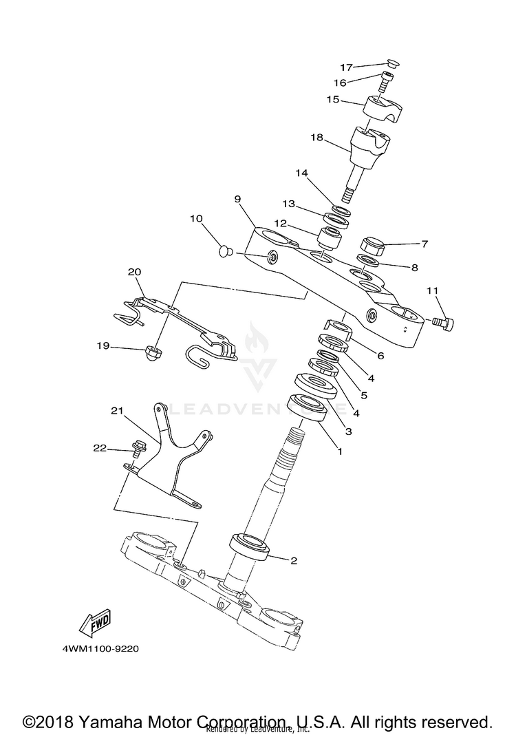 Steering ROAD STAR - XV1600AMC - 2000 Schematic