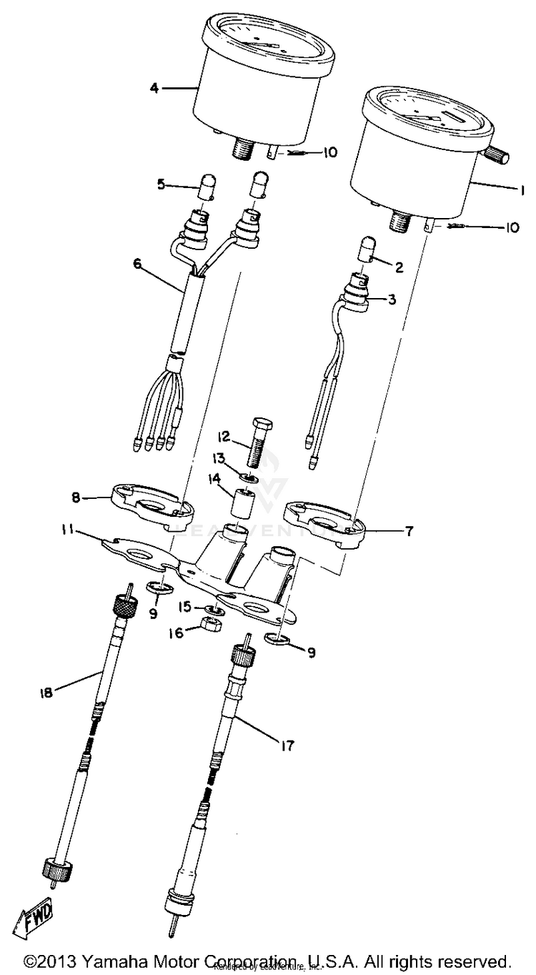 Speedometer & Tachometer Schematic
