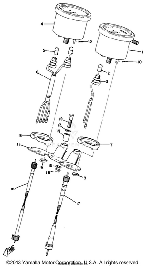 Speedometer & Tachometer Schematic