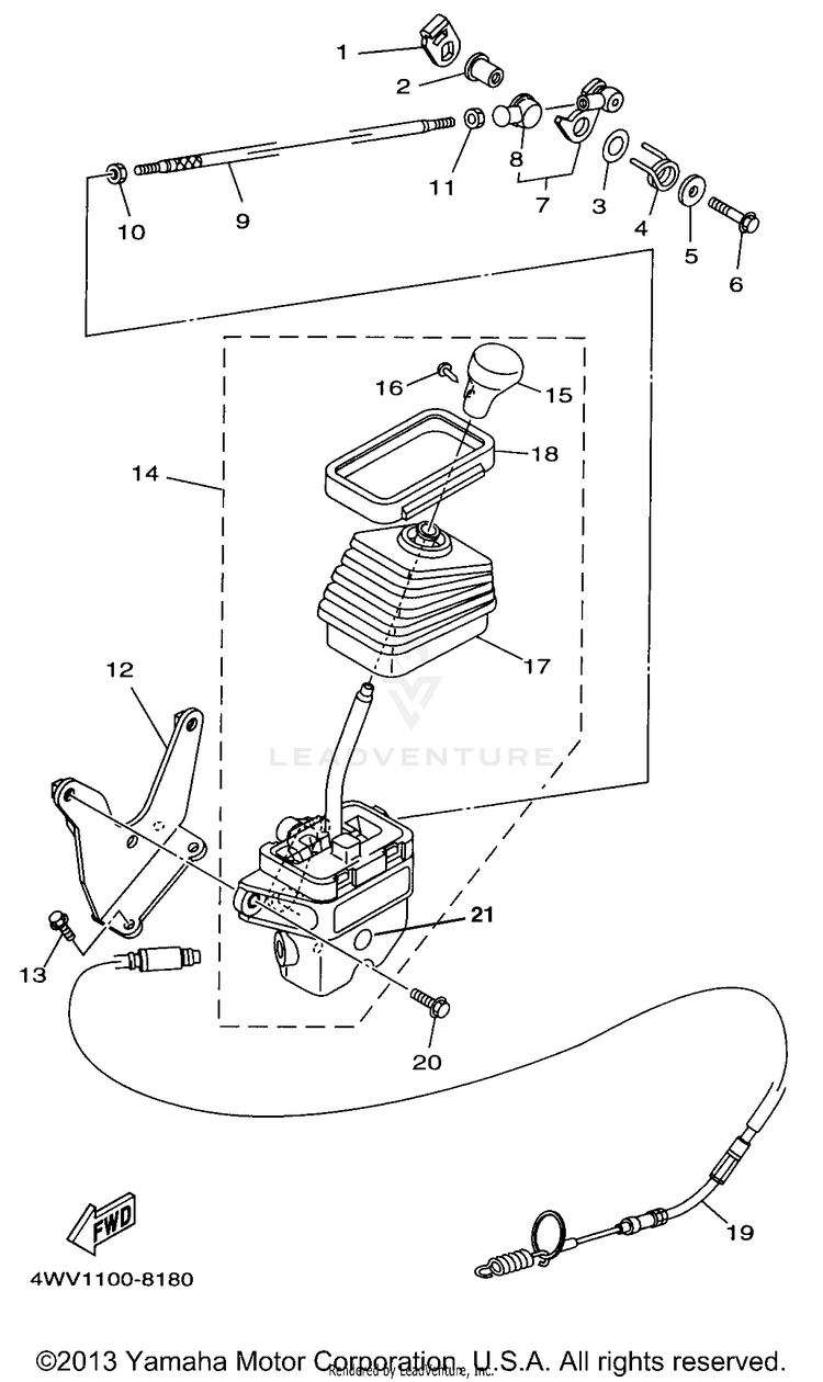 Shift Shaft Schematic