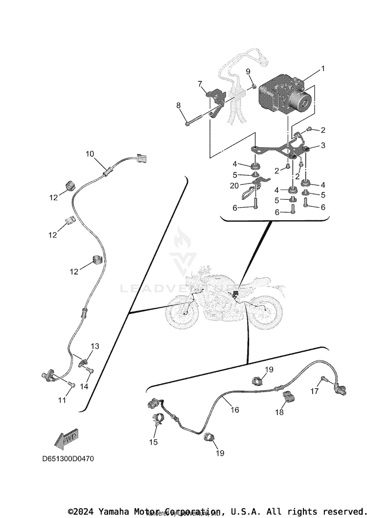 Electrical 3 XSR900 - XSR900SCB - 2025 Schematic
