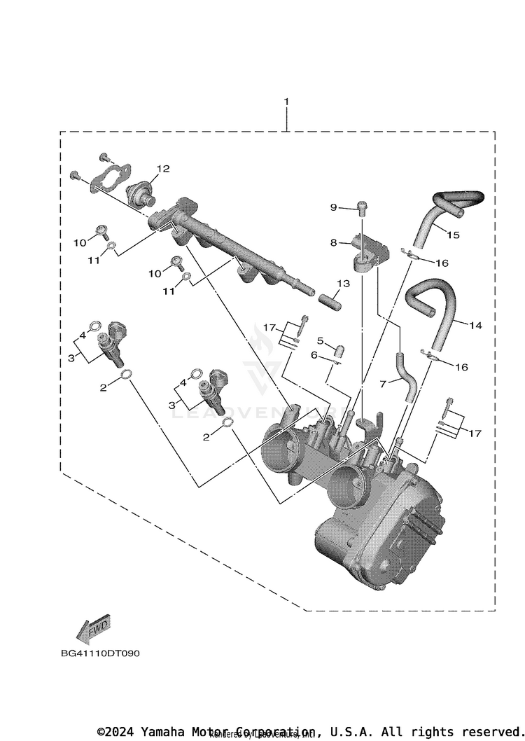 Throttle Body Assy 1 Schematic