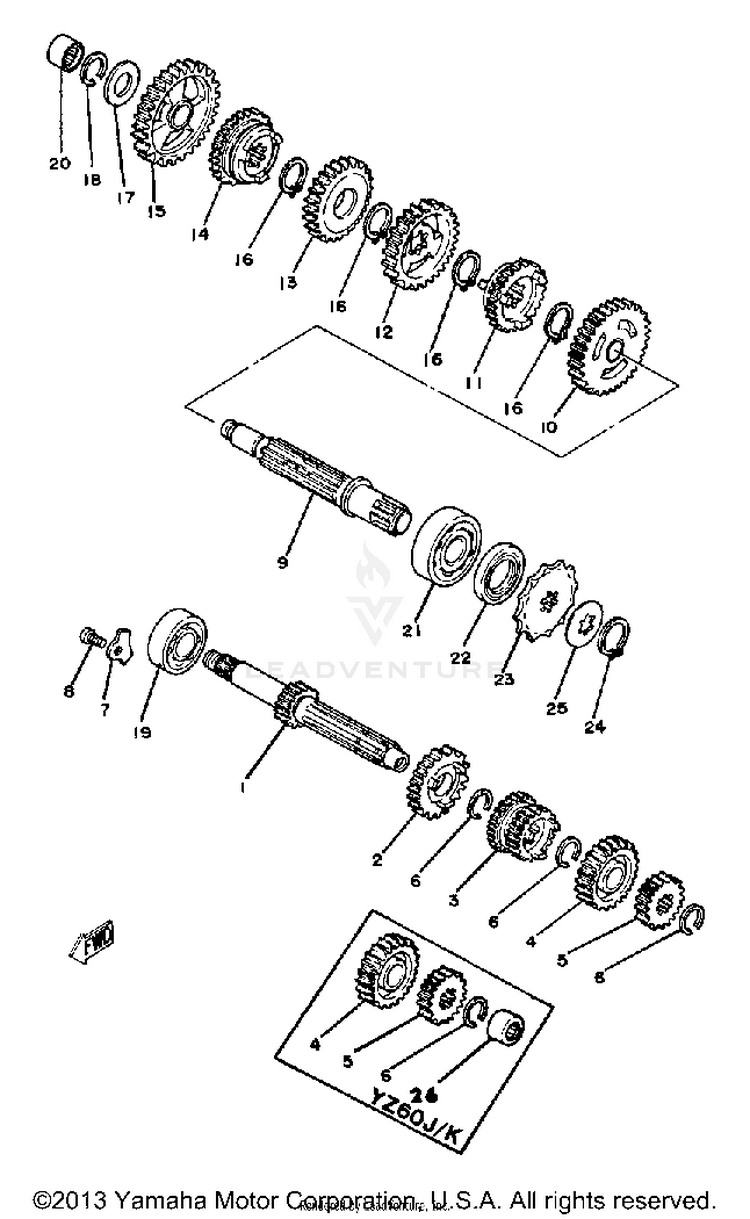 Transmission-Yz60h - J - K Schematic
