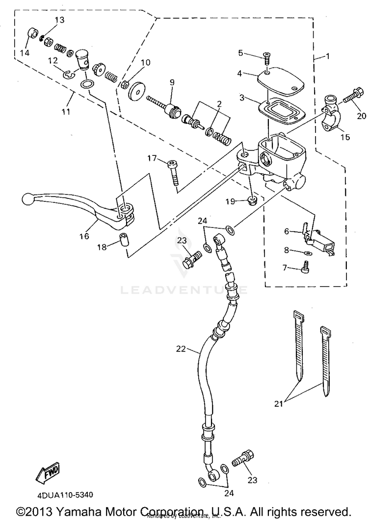 Front Master Cylinder Schematic