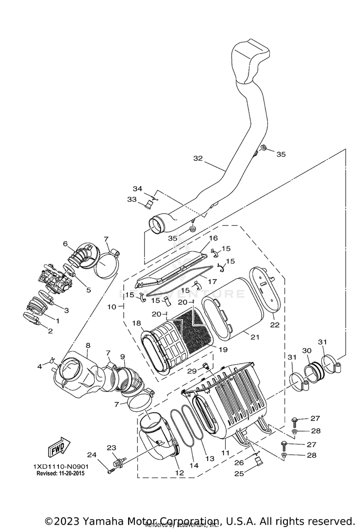 Intake VIKING EPS SE - YXM700PSFS - 2015 Schematic
