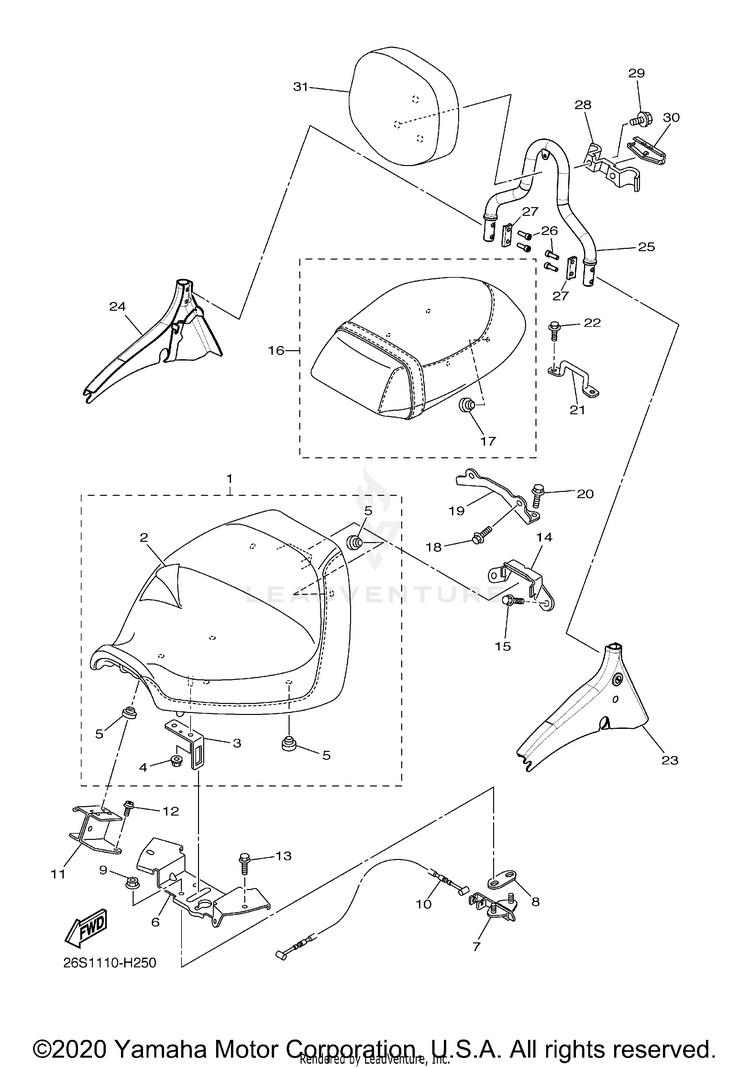 Seat V STAR 950 TOURER - XVS95CTGCB - 2016 Schematic