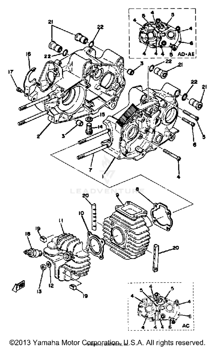 Crankcase-Cylinder Schematic