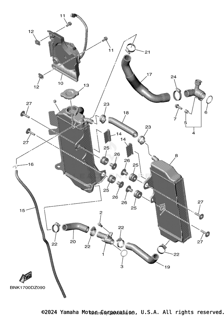Radiator & Hose Schematic