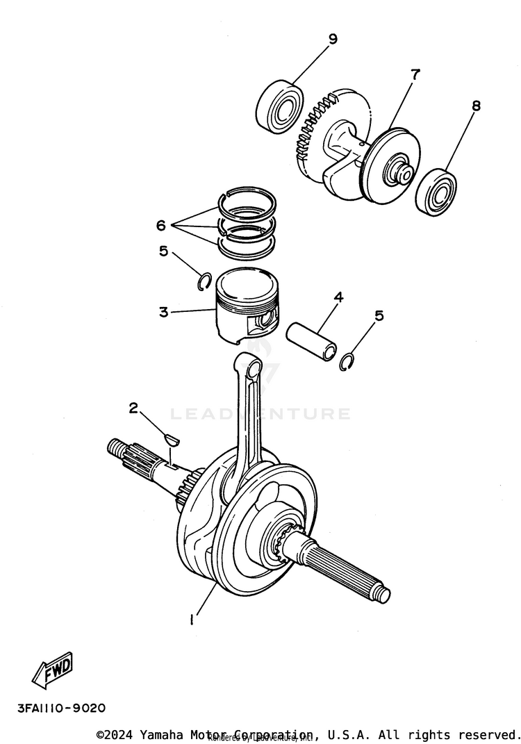 Crankshaft Piston Schematic