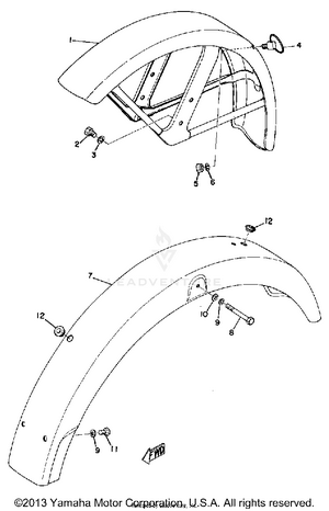Front Fender - Rear Fender Schematic