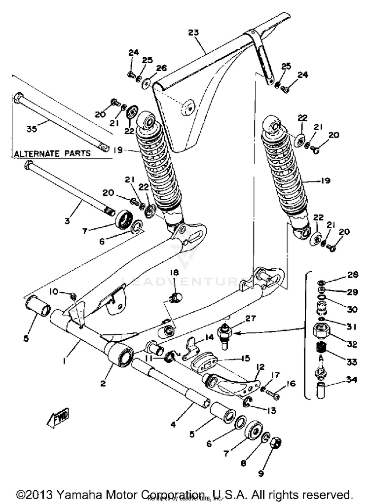 Rear Arm-Rear Cushion-Chain Case Schematic