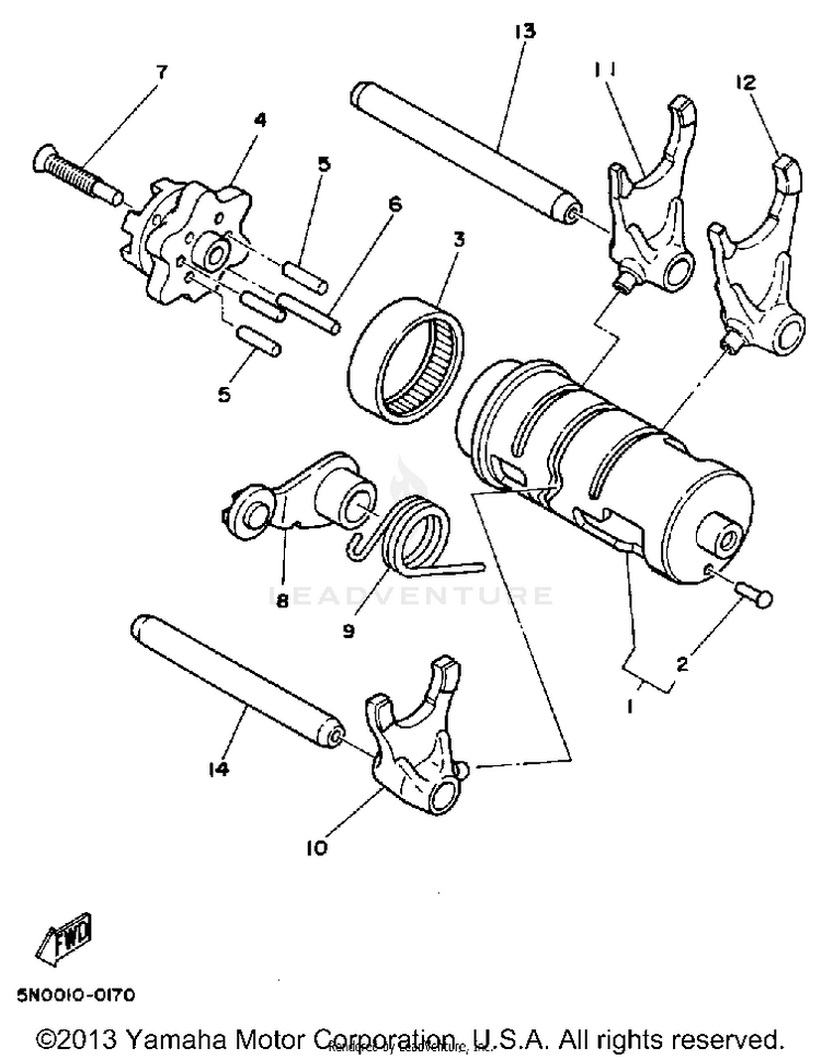 Shift Cam Fork Schematic