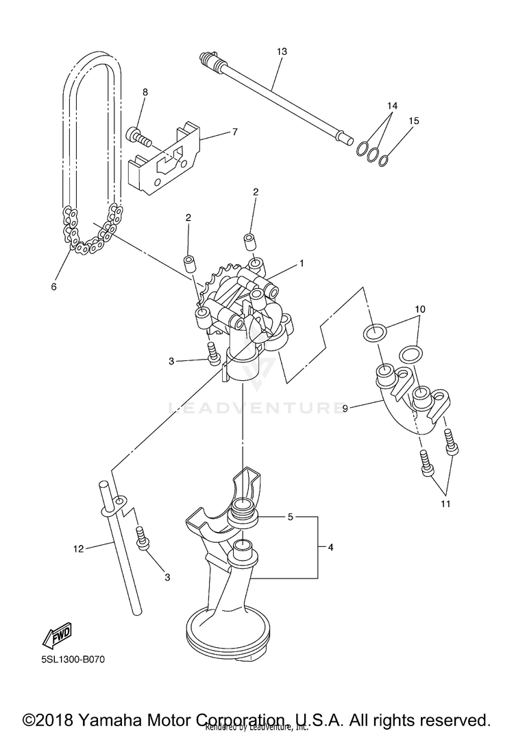 Oil Pump FZ6R - FZ6RACO - 2011 Schematic