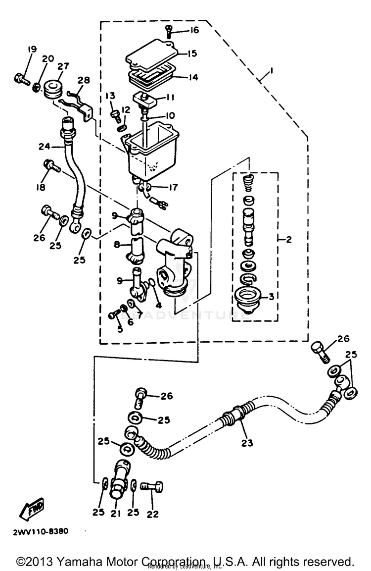 Rear Master Cylinder Schematic