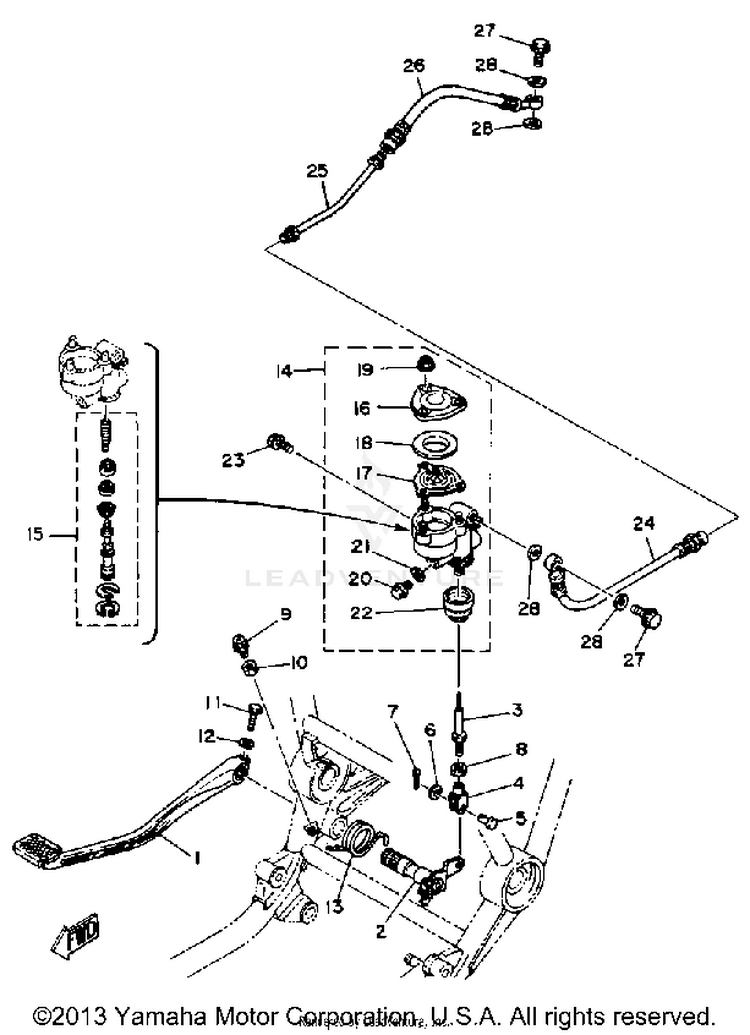 Brake XS1100H - 1981 Schematic