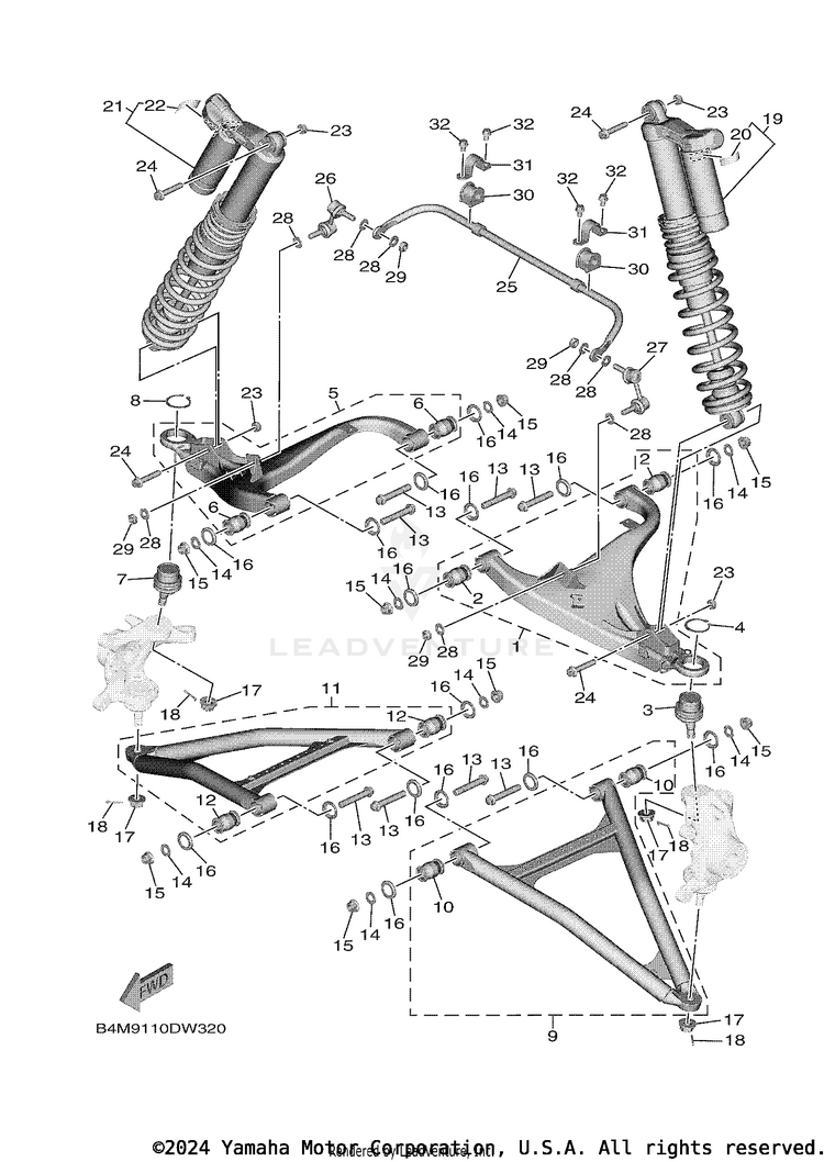 Front Suspension Wheel Schematic