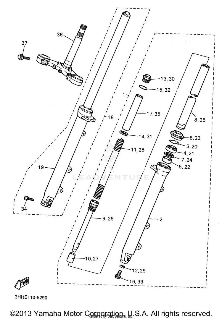 Front Fork Schematic