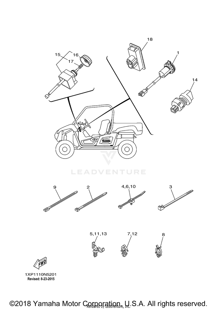 Electrical 2 VIKING - YXM700DFG - 2015 Schematic