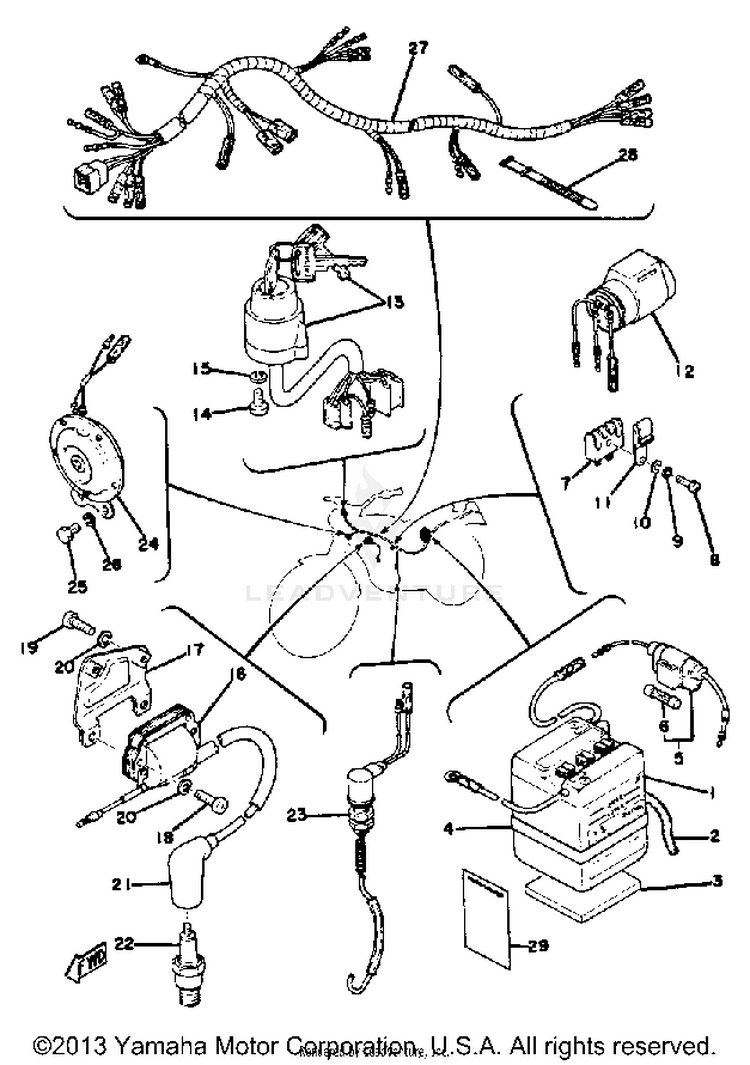 Electrical GT80C - 1976 Schematic