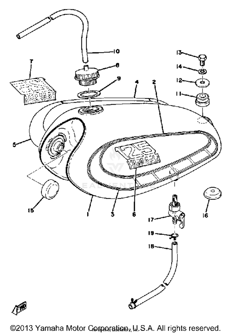Fuel Tank Yz125c Schematic