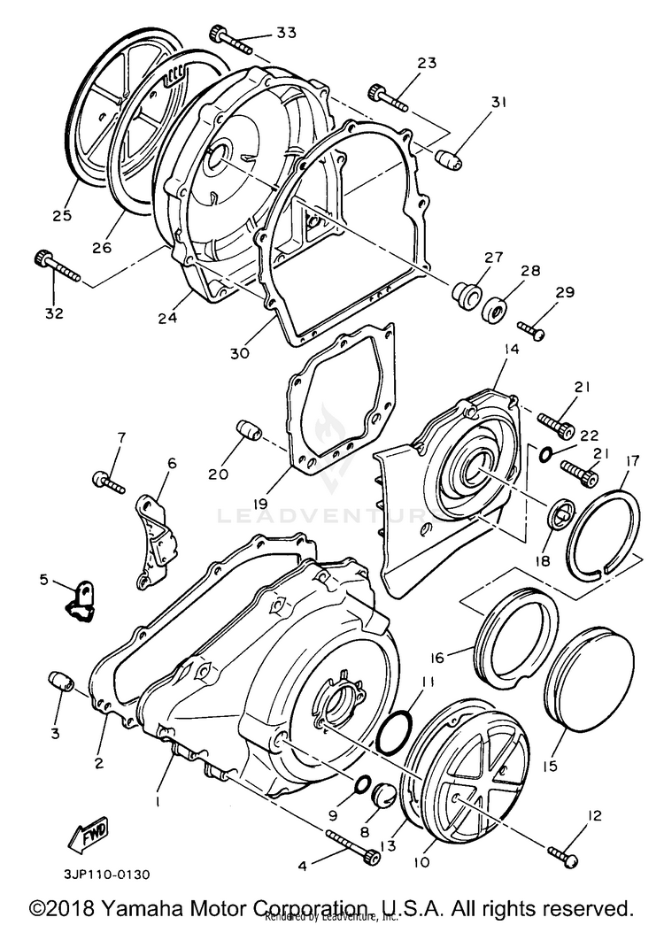 Crankcase Cover 1 Schematic