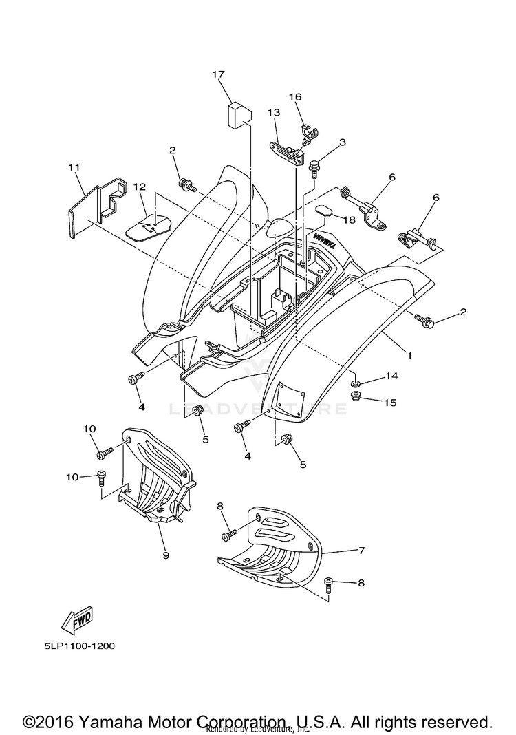 Rear Fender Schematic