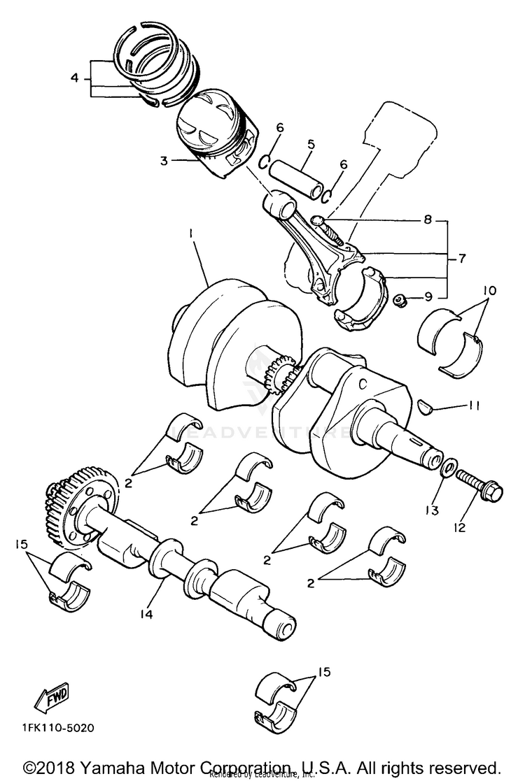 Crankshaft Piston Schematic