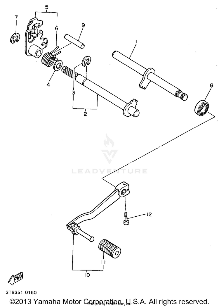 Shift Shaft Schematic