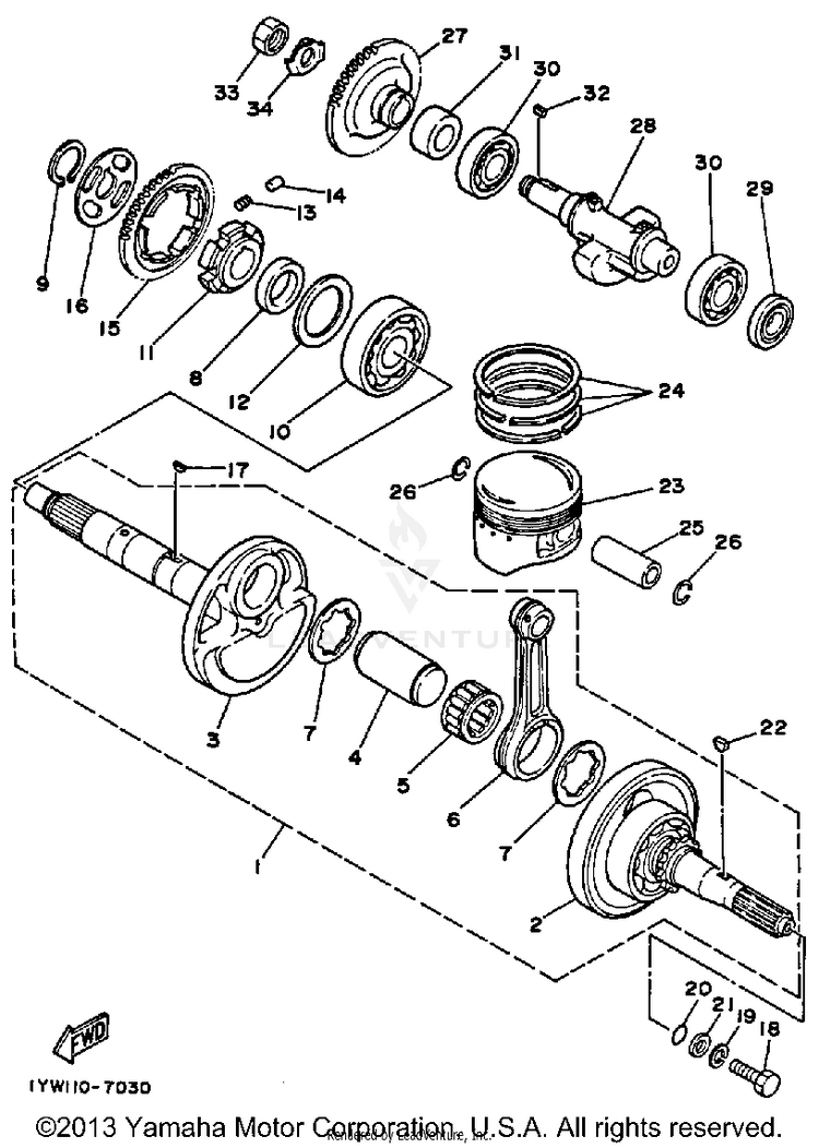 Crankshaft-Piston Schematic