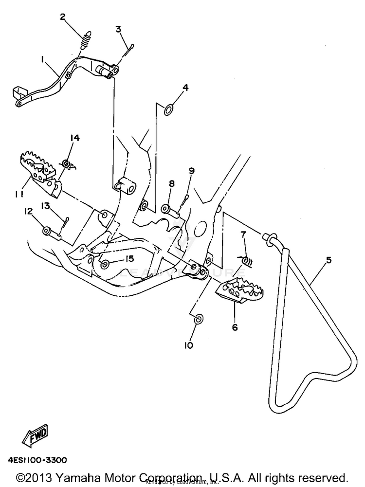 Stand - Footrest Schematic